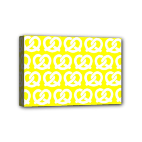 Yellow Pretzel Illustrations Pattern Mini Canvas 6  X 4  by GardenOfOphir