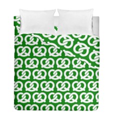 Green Pretzel Illustrations Pattern Duvet Cover (Twin Size)