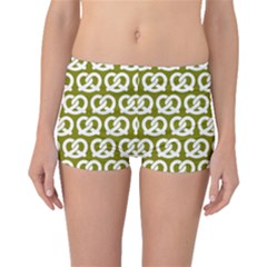 Olive Pretzel Illustrations Pattern Boyleg Bikini Bottoms by GardenOfOphir