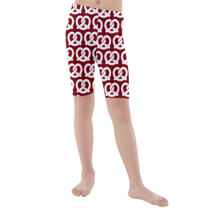 Red Pretzel Illustrations Pattern Kid s swimwear