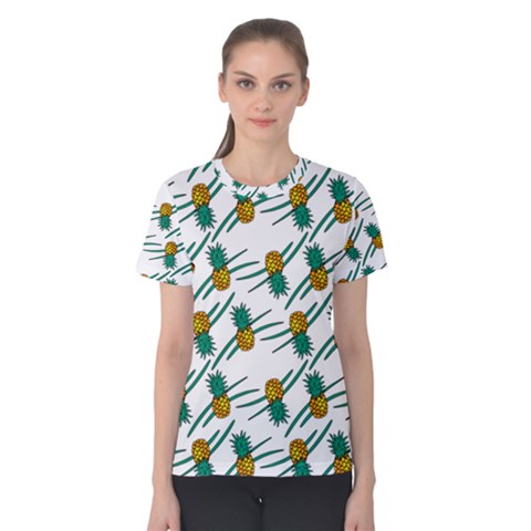 Pineapple Pattern Women s Cotton Tees by Famous