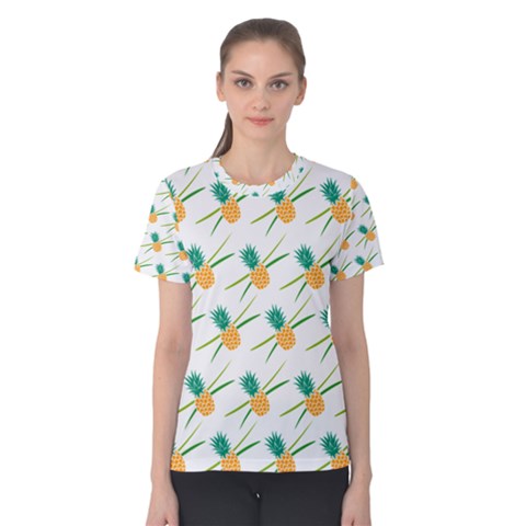 Pineapple Pattern 02 Women s Cotton Tees by Famous