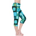 Teal Squares Capri Leggings View4