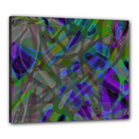 Colorful Abstract Stained Glass G301 Canvas 24  X 20  by MedusArt