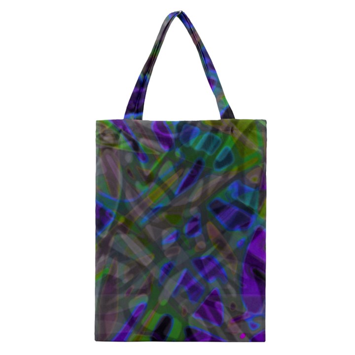 Colorful Abstract Stained Glass G301 Classic Tote Bags