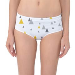 Pastel Random Triangles Modern Pattern Mid-waist Bikini Bottoms by Dushan