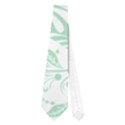 Mint green And White Baroque Floral Pattern Neckties (One Side)  View1