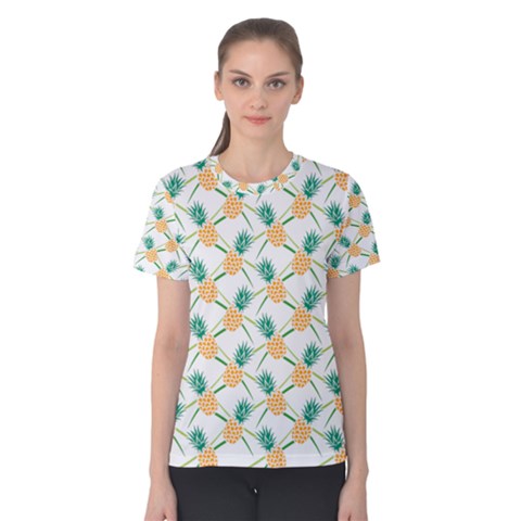 Pineapple Pattern 04 Women s Cotton Tees by Famous