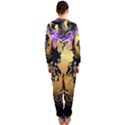 Lion Silhouette With Flame On Golden Shield Hooded Jumpsuit (Ladies)  View2