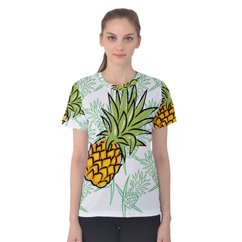 Pineapple Pattern 05 Women s Cotton Tees by Famous