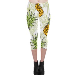 Pineapple Pattern 06 Capri Leggings by Famous