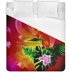 Awesome F?owers With Glowing Lines Duvet Cover Single Side (Double Size)