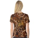 Steampunk In Rusty Metal Women s V-Neck Sport Mesh Tee View2