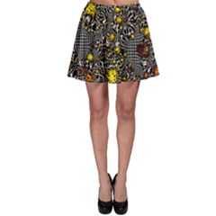 Sci Fi Fantasy Cosmos Yellow Skater Skirts by ImpressiveMoments