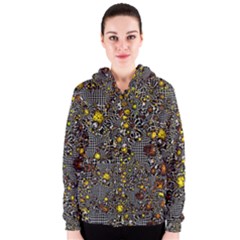 Sci Fi Fantasy Cosmos Yellow Women s Zipper Hoodies by ImpressiveMoments