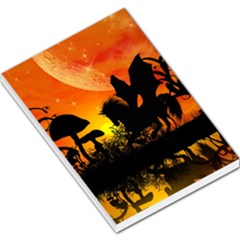 Beautiful Unicorn Silhouette In The Sunset Large Memo Pads