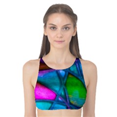 Imposant Abstract Teal Tank Bikini Top by ImpressiveMoments