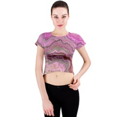 Keep Calm Pink Crew Neck Crop Top