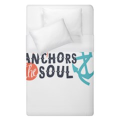 Hope Anchors The Soul Nautical Quote Duvet Cover Single Side (single Size) by CraftyLittleNodes