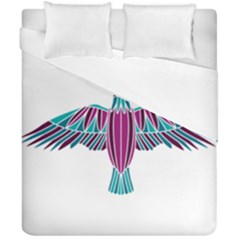 Stained Glass Bird Illustration  Duvet Cover (double Size) by carocollins