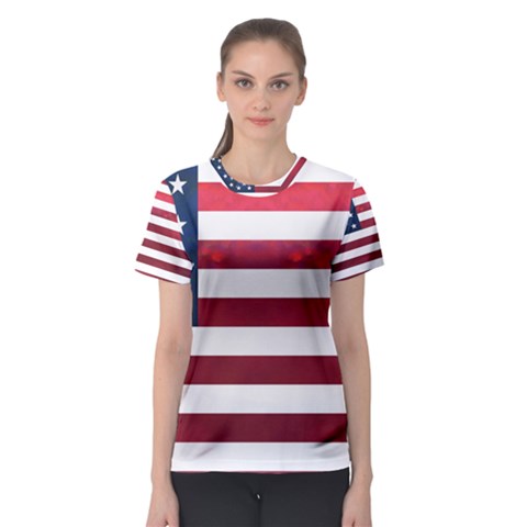 Usa2 Women s Sport Mesh Tees by ILoveAmerica