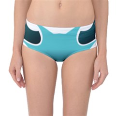 Fox Logo Blue Gradient Mid-waist Bikini Bottoms