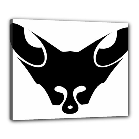 Black Fox Logo Canvas 20  X 16 