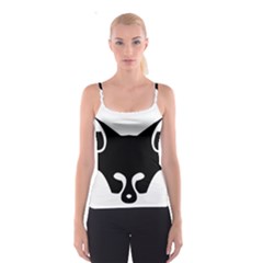 Black Fox Logo Spaghetti Strap Tops by carocollins