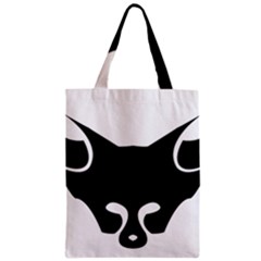 Black Fox Logo Zipper Classic Tote Bags by carocollins