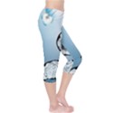 Wonderful Swan Made Of Floral Elements Capri Leggings View4