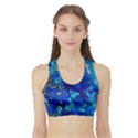 Cocos blue lagoon Women s Sports Bra with Border View1