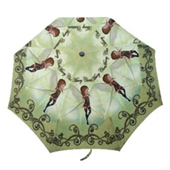 Cute Elf Playing For Christmas Folding Umbrellas by FantasyWorld7