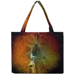 Beautiful Abstract Floral Design Tiny Tote Bags by FantasyWorld7