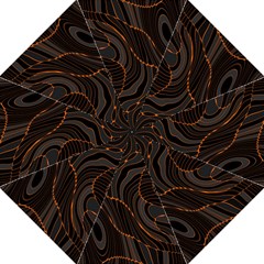 Retro Abstract Orange Black Golf Umbrellas by ImpressiveMoments