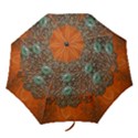 Wonderful Floral Elements On Soft Red Background Folding Umbrellas View1