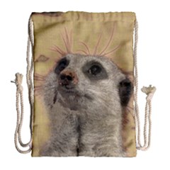 Meerkat 2 Drawstring Bag (large) by ImpressiveMoments