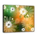 Beautiful Flowers With Leaves On Soft Background Deluxe Canvas 24  x 20   View1