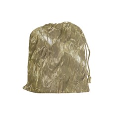 Crumpled Foil Golden Drawstring Pouches (Large) 