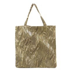 Crumpled Foil Golden Grocery Tote Bags