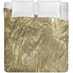 Crumpled Foil Golden Duvet Cover (King Size)