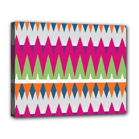 Chevron Pattern Canvas 14  X 11  (stretched)