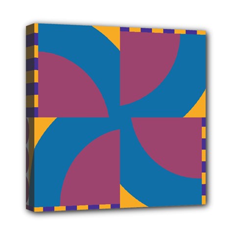 Blue Flower Mini Canvas 8  X 8  (stretched) by LalyLauraFLM