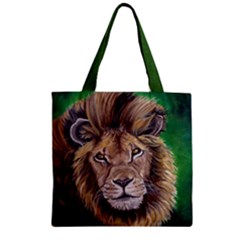 Lion Zipper Grocery Tote Bags