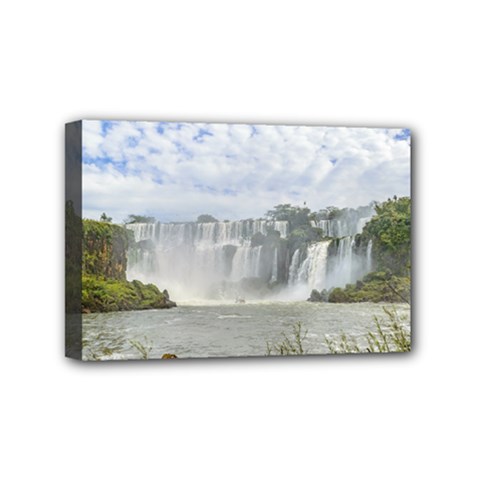 Waterfalls Landscape At Iguazu Park Mini Canvas 6  X 4  by dflcprints