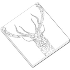 Modern Geometric Christmas Deer Illustration Small Memo Pads by Dushan