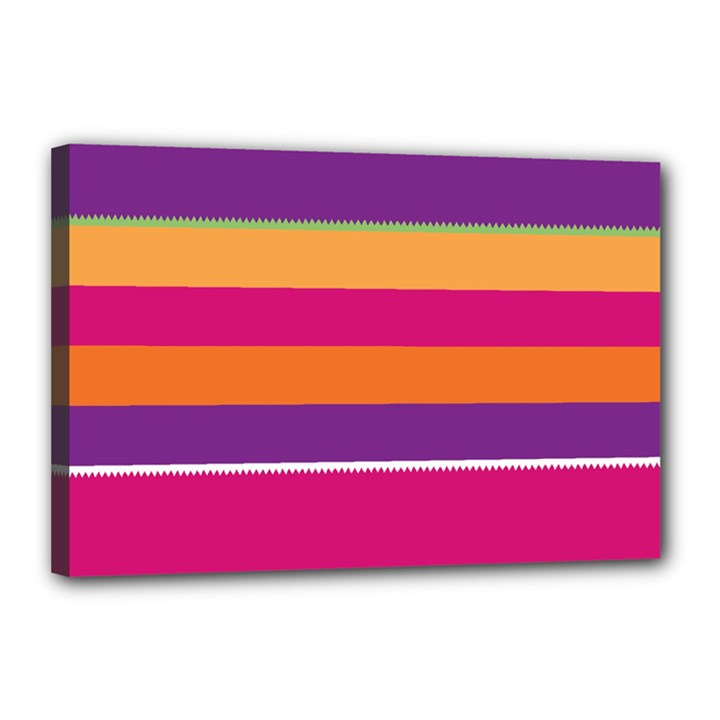 Jagged stripes Canvas 18  x 12  (Stretched)