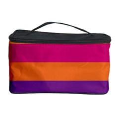 Jagged Stripes Cosmetic Storage Case by LalyLauraFLM