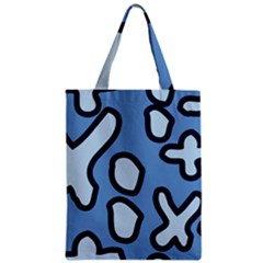 Blue Maths Signs Zipper Classic Tote Bags