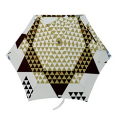 Colorful Modern Geometric Triangles Pattern Mini Folding Umbrellas