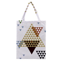 Colorful Modern Geometric Triangles Pattern Classic Tote Bags by Dushan